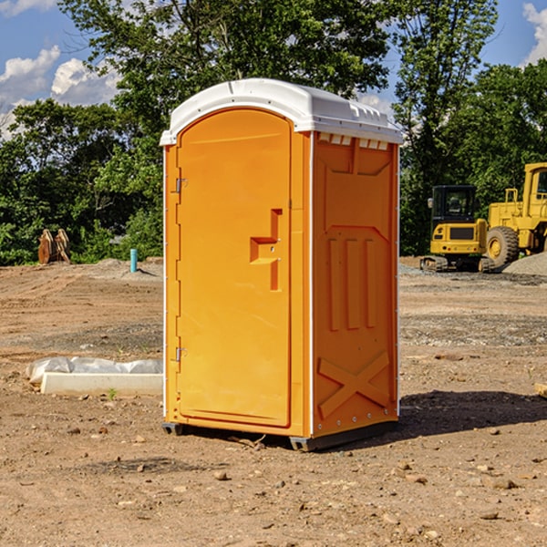 how often are the portable restrooms cleaned and serviced during a rental period in Tolna